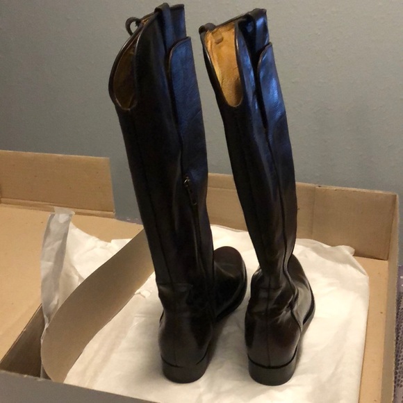 Frye Melissa Tall Riding Boot in Dark Brown - Picture 5 of 8